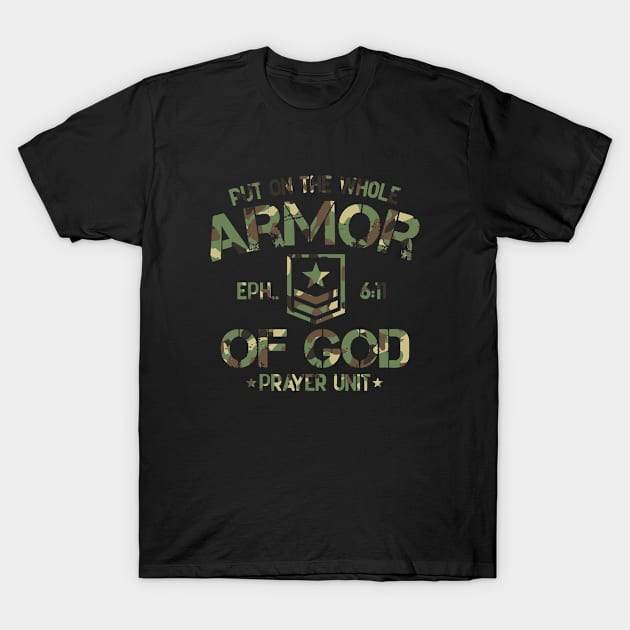 Put on the whole armor of God Ephesians 6:11 T-Shirt by ChristianLifeApparel